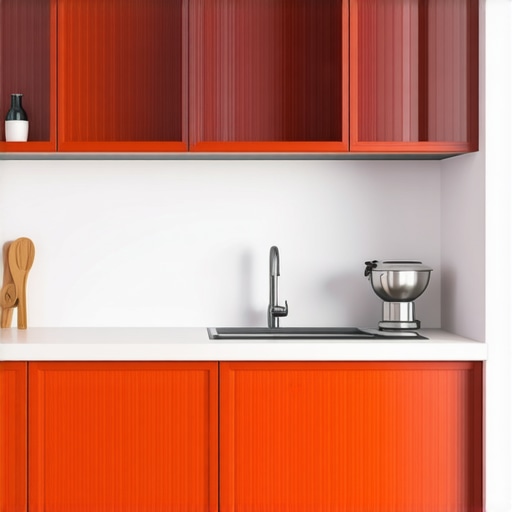 Personalized Small Kitchen with Custom Cabinets Bright modern small kitchen featuring custom cabinetry with hidden storage and vertical shelves.