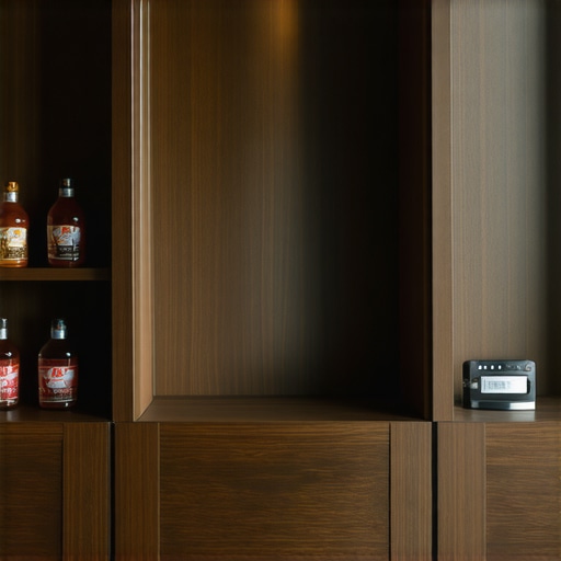 Smart Built-In with Hidden Tech Features A sleek custom built-in with concealed compartments and integrated smart technology