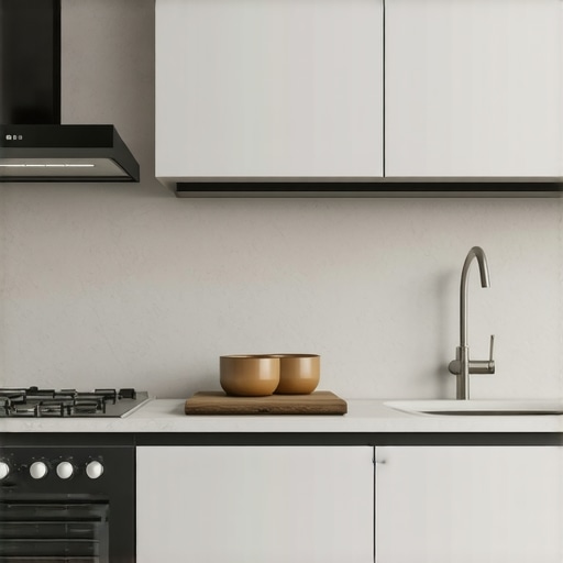 Smart Eco-Friendly Custom Cabinets Contemporary kitchen with integrated smart cabinets and sustainable materials