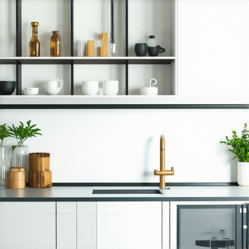 Stylish modern kitchen with custom cabinetry Kitchen with custom built-in cabinets and smart storage features