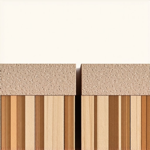 Close-up image of plywood edge revealing uniform layers and quality craftsmanship
