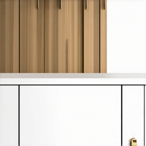High-End Custom Cabinets with Premium Hardware Close-up of modern kitchen cabinets featuring soft-close hinges and sturdy hardware
