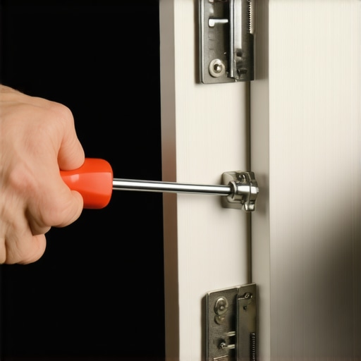 Hand tightening cabinet hinge screw with a precision screwdriver