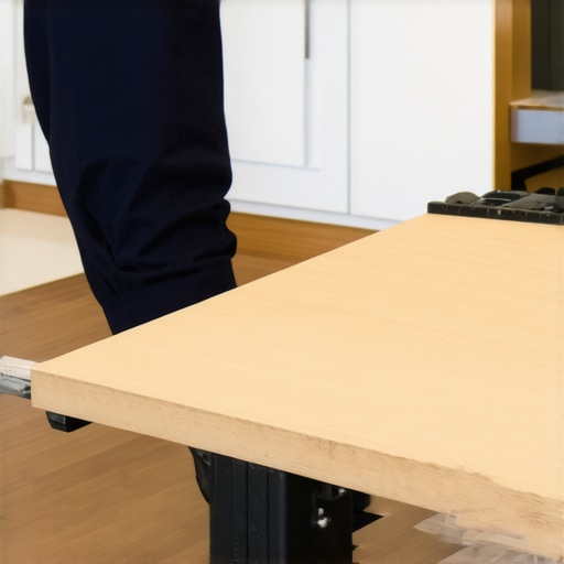 A detailed image showing the steps of installing a hidden pull-out storage in a kitchen toe-kick area
