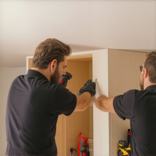 How to Scribe a Pantry Cabinet to a Slanting Ceiling Without Gaps