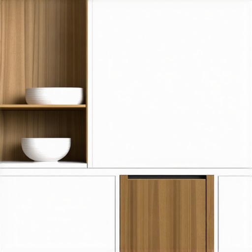 Modern Custom Kitchen Cabinets with Integrated Storage Close-up of well-crafted custom kitchen cabinets showing integrated storage solutions and fine finishes.