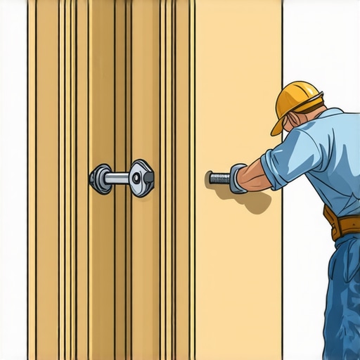 Diagram showing how to attach a heavy bookcase to steel studs using toggle bolts and anchors.