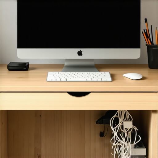 The Built-In Desk Move: Hiding Cords Behind a False Back