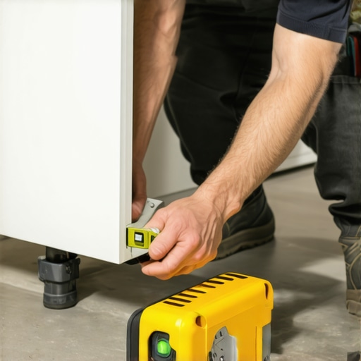 How to Level Base Cabinets on a Slab with Adjustable Feet