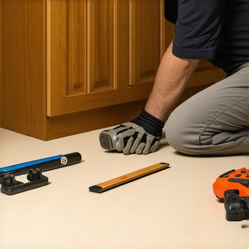 How to Scribe a Base Cabinet to a Wonky Floor Without a Gap
