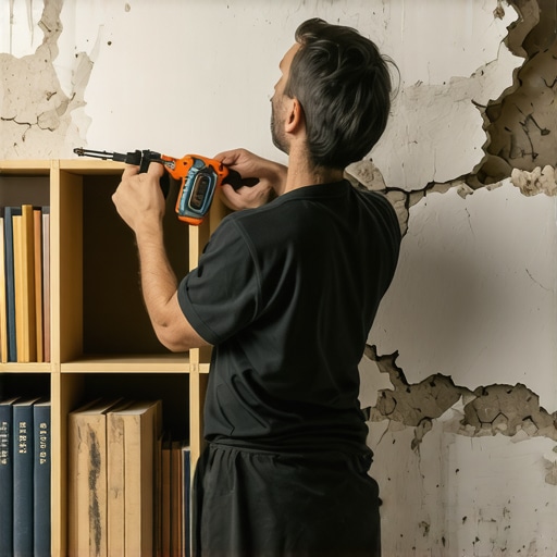 How to Scribe a Bookshelf to a Wonky Plaster Wall