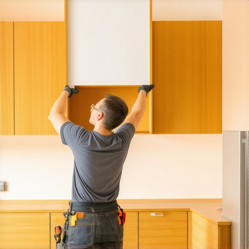 The Trick to Installing Heavy Upper Cabinets Without a Second Pair of Hands
