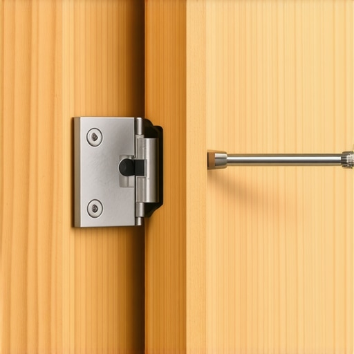 Adjusting Custom Cabinet Hinges Close-up of cabinet hinge adjustment for kitchen maintenance