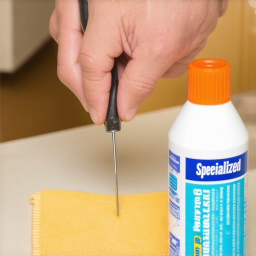 Close-up of a person adjusting a custom cabinet hinge with professional tools