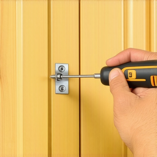 Technician installing soft-close hinges on custom kitchen cabinets for a quiet finish.