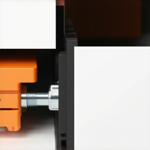 Close up of a drawer slide adjustment mechanism for soft-close functionality.