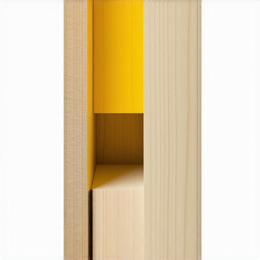 Durable Plywood Cabinet Box Construction Cross-section of a high-quality 3/4-inch plywood cabinet box for custom kitchen cabinetry.