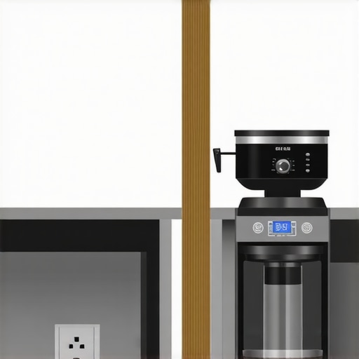 Diagram showing the necessary ventilation and electrical clearance for built-in kitchen appliances.