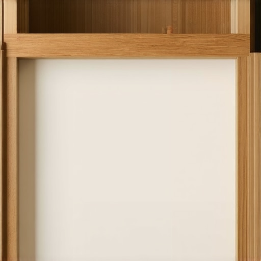 Close-up of a professional wood cabinet joint designed for seasonal expansion and contraction.