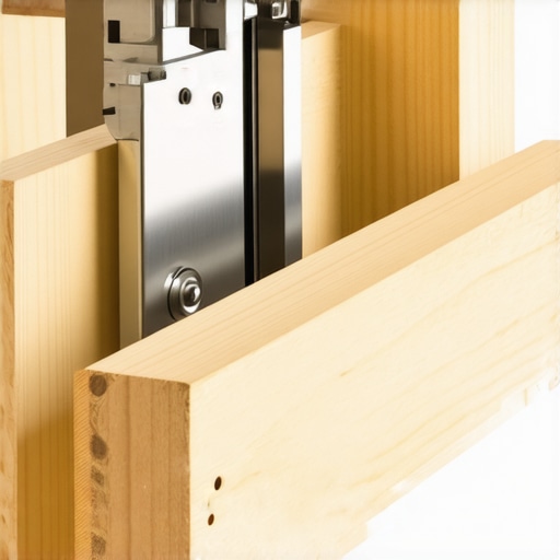 Close-up of a high-performance steel drawer slide on a custom wood cabinet drawer.