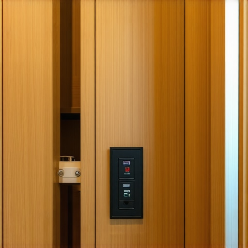 Hidden Electrical Panel in Custom Cabinetry A custom cabinet with a removable back panel hiding an electrical sub-panel.
