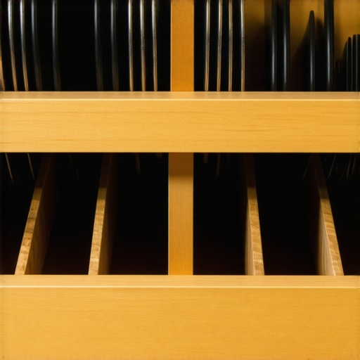 High-Quality Custom Drawer Construction Close-up of a reinforced custom kitchen drawer with vertical dividers for heavy cookware.