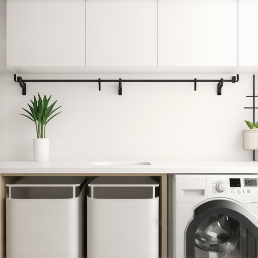 How to Layout a Small Laundry Room to Fit a Drying Rack and Sorting Bins