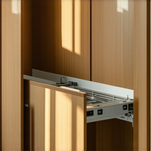 A high-end LeMans pull-out storage system for kitchen corner cabinets.