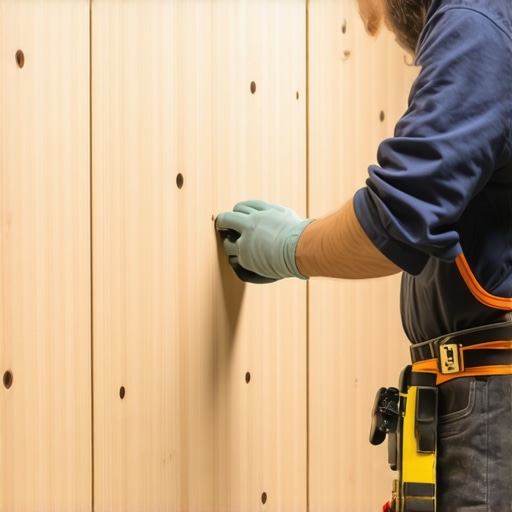 Precision Scribing for Custom Cabinets Close-up of a carpenter using a FastCap AccuScribe tool on a cabinet panel