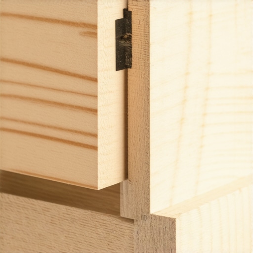 Close-up of a high-quality dovetail joint on a custom cabinet drawer box showing expert craftsmanship.