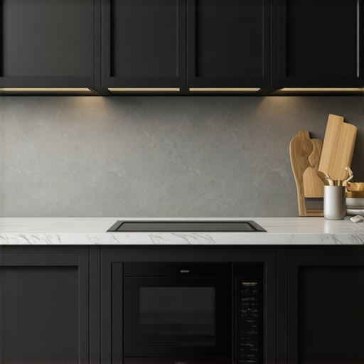 High-end kitchen remodel showing a properly ventilated microwave drawer in custom cabinets.