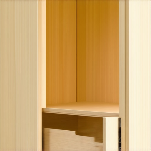Close up of reinforced 3/4 inch plywood custom cabinet box with heavy duty hardware
