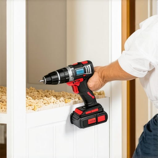 Installing matte black cabinet handles using a professional drill guide jig