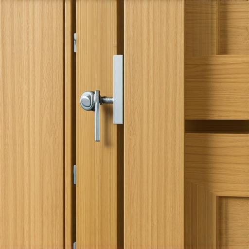 Close up of a high-end magnetic cabinet latch showing the necessary gap for push-to-open functionality.