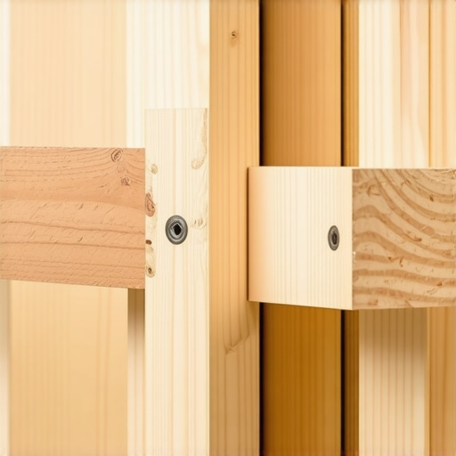 A close-up of a high-quality plywood cabinet box showing glue and screw joinery for structural strength.