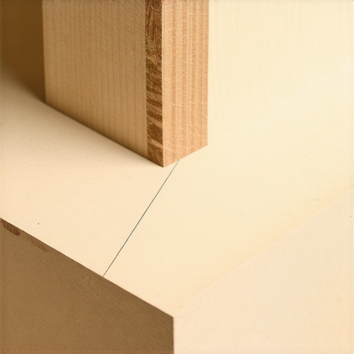 A carpenter marking a scribe line on a cabinet base with a compass tool.