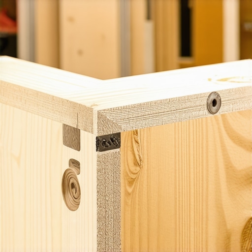 Close-up of a well-constructed custom cabinet box corner showing professional joinery techniques.