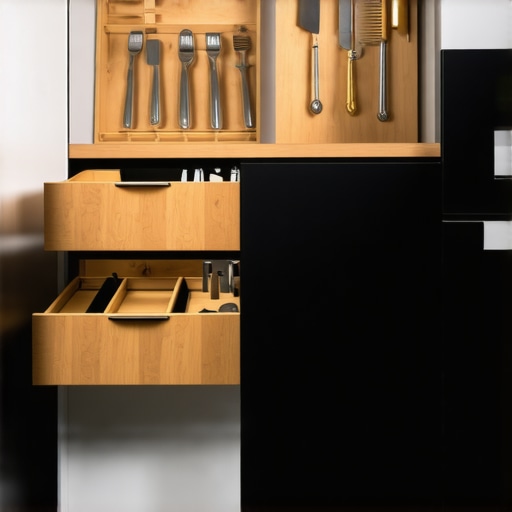 The secret to maximizing drawer space in custom cabinets Custom kitchen cabinet interior with organized tiered drawers