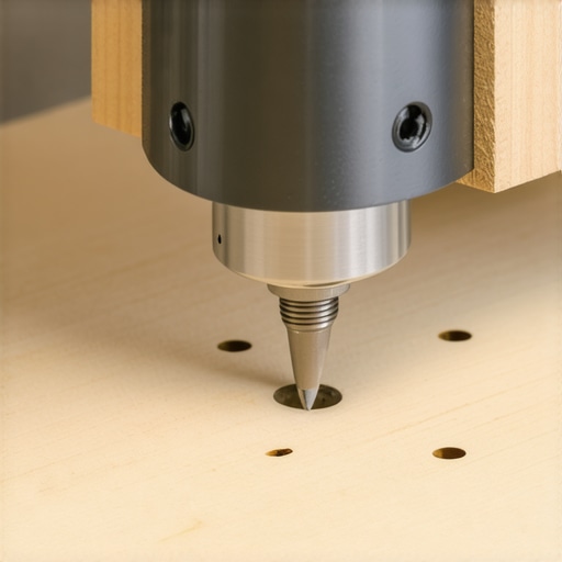 Professional cabinet hardware jig being used on custom oak drawers